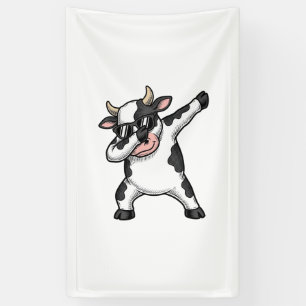 Retro Cow mit Dabbing-Sonnenbrille Grafik-Shirt_1 Banner