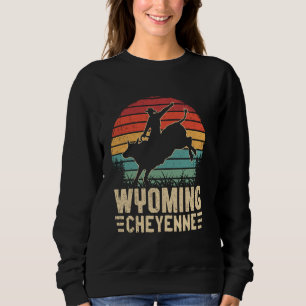 Retro Cowboy Cheyenne Wyoming Rodeo Fan Western So Sweatshirt