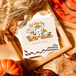 Retro Cowboy Halloween Erster Rodeo Geburtstag Serviette