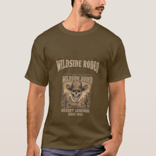 Retro-Cowboy-Schädelhut Wüstenkaktus Vintage T-Shirt