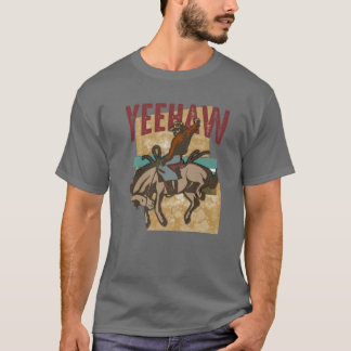 Retro Cowboy Yeehaw Western Country Cowgirl Rodeo T-Shirt