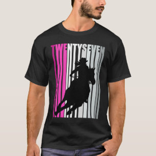 Retro Cowgirl Geburtstag 27. Rodeo Pferd Königin B T-Shirt