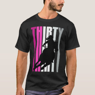 Retro Cowgirl Geburtstag 30. Rodeo Pferd Königin B T-Shirt