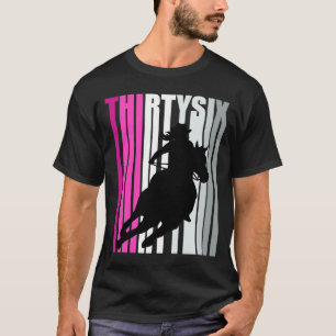 Retro Cowgirl Geburtstag 36. Rodeo Pferd Königin B T-Shirt
