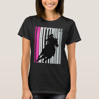 Retro Cowgirl Geburtstag 43. Rodeo Pferd Königin B T-Shirt