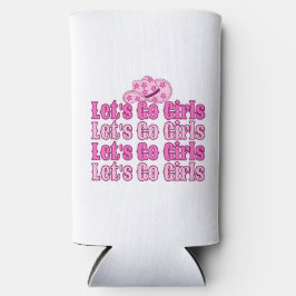 Retro Cowgirl Pink Bride Seltzer kann kühler Selters Dosenkühler