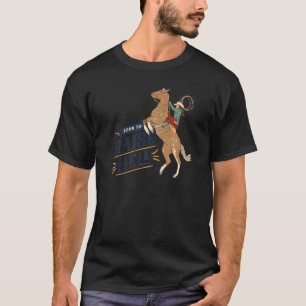 Retro-Cowgirl-Reitpferd, geboren, um die Hölle Wes T-Shirt