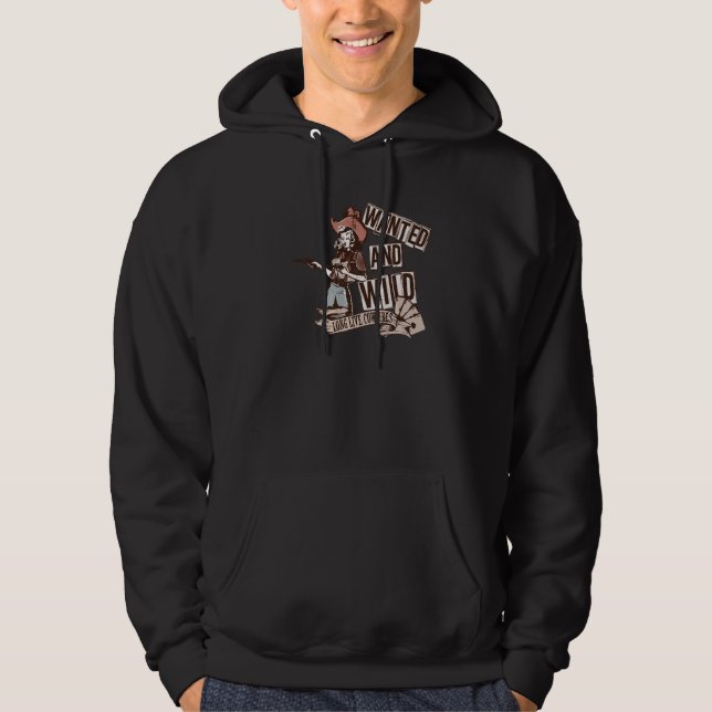 Retro Cowgirl Wanted And Wild Rodeo Mom Western Co Hoodie (Vorderseite)
