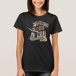 Retro-Cowgirl Wanted und wilde Rodeo-Mama Western  T-Shirt