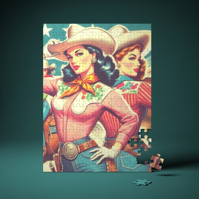 Retro-Cowgirls Button-ups Puzzle (Von Creator hochgeladen)