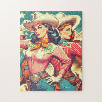 Retro-Cowgirls Button-ups Puzzle