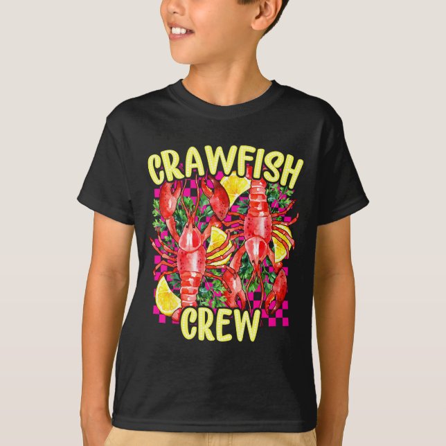 Retro Crawfish Crew Cajun Boil Season For Men Wome T-Shirt (Vorderseite)