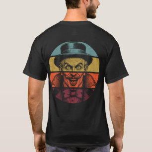 Retro Crazy Face Illusionist Front & Back T-Shirt