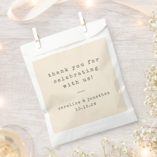 Retro Cream Schreibmaschine Custom Wedding Vielen Geschenktütchen