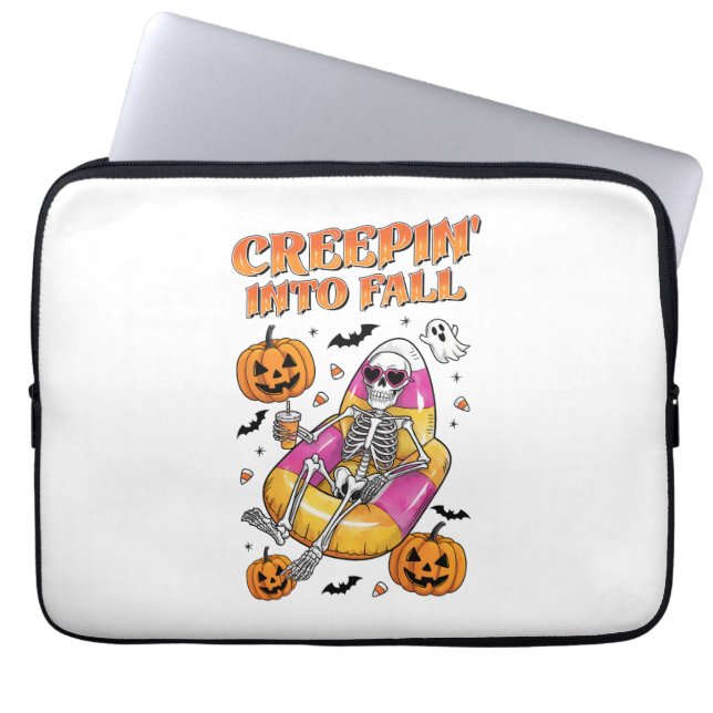 Retro Creepin in HerbstHalloween Laptopschutzhülle (Vorderseite)
