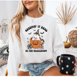 Retro Creepin’ It Real in der Klasse Lehrer Sweatshirt
