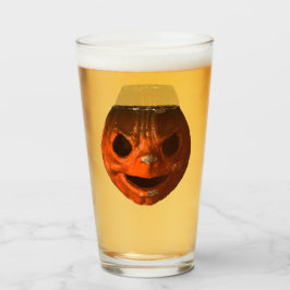 Retro Creepy Halloween Vintages Kürbisgesicht Glas
