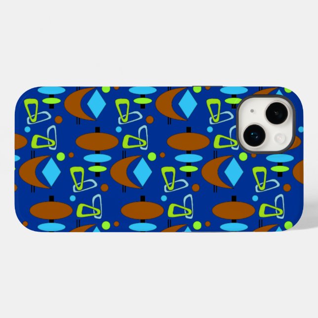 Retro-Crescent Totem-Formen Case-Mate iPhone Hülle (Rückseite (Horizontal))