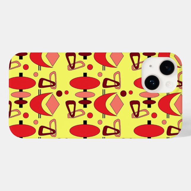 Retro-Crescent Totem-Formen Case-Mate iPhone Hülle (Rückseite (Horizontal))