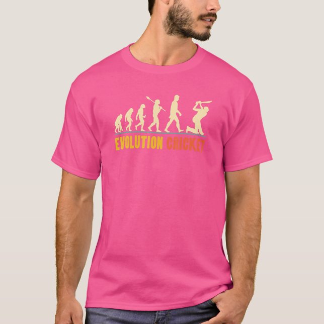 Retro-Cricket-Evolution für Cricket-Spieler oder L T-Shirt (Vorderseite)
