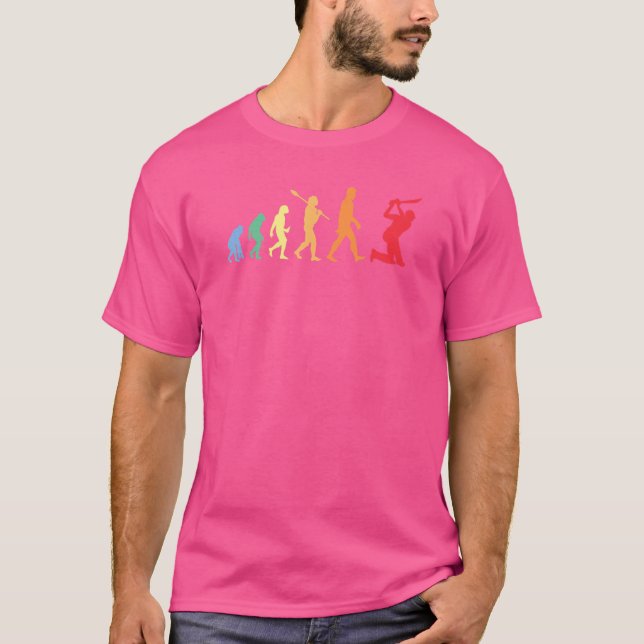 Retro-Cricket-Evolution für Cricket-Spieler oder L T-Shirt (Vorderseite)