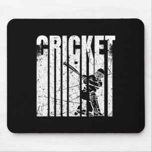 Retro Cricket-Spieler Tter Design  Mousepad