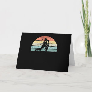 Retro Cricket Sunset Vintager Sport Sonnenuntergan Karte