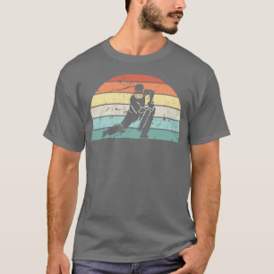 Retro Cricket Sunset Vintager Sport Sonnenuntergan T-Shirt