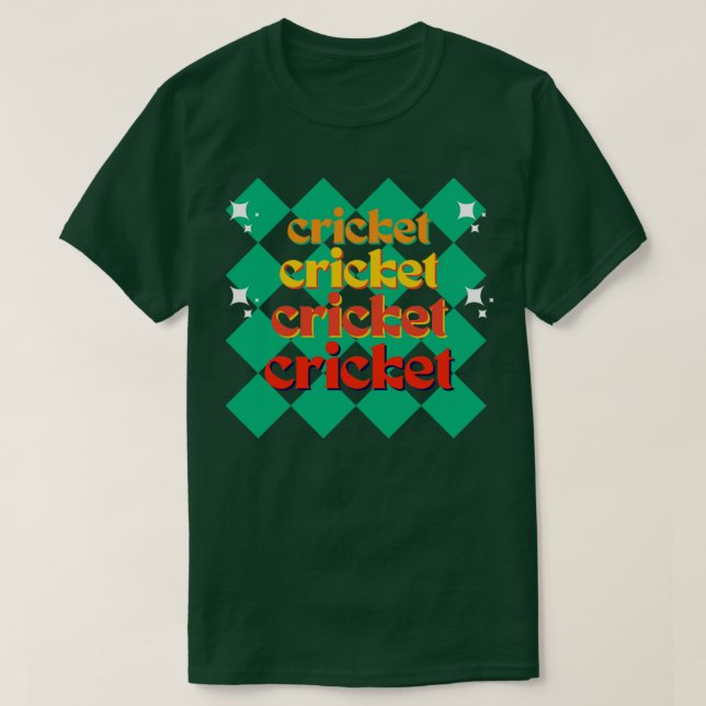 Retro-Cricket T-Shirt (Design vorne)
