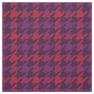 Retro-Crimson-lila Hahnentrittmuster kariertes Mus Stoff