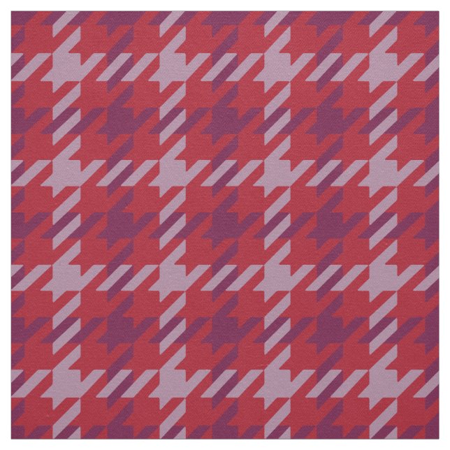 Retro-Crimson-lila Hahnentrittmuster kariertes Mus Stoff (Muster)