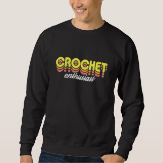 Retro Crochet Enthusiasten Sweatshirt