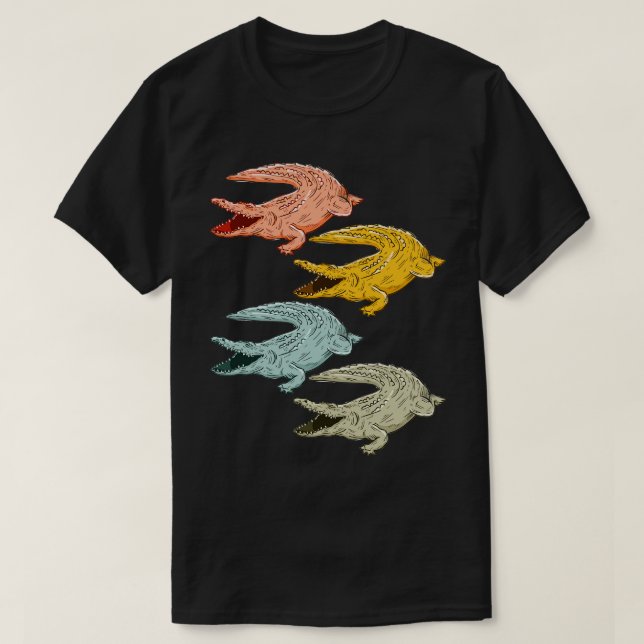Retro Crocodile 1 T-Shirt (Design vorne)