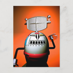 Retro Croppe Toy Robot 03 Postkarte