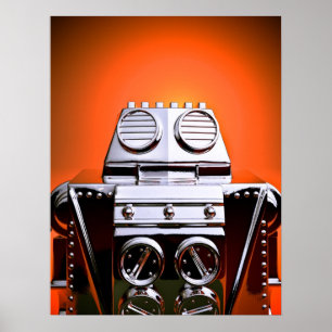 Retro Croppe Toy Robot 04 Poster