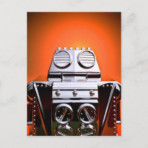Retro Croppe Toy Robot 04 Postkarte