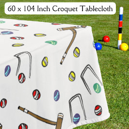 Retro Croquet Garden Party Niedliches Picknick Tischdecke