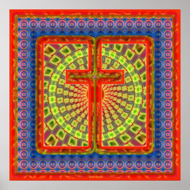 RETRO CROSS POSTER DRUCK (Vorne)