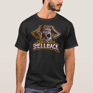 Retro Crusty Navy Shellback Verteidiger der Tiefe T-Shirt