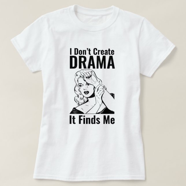 Retro Cry Drama T - Shirt (Design vorne)