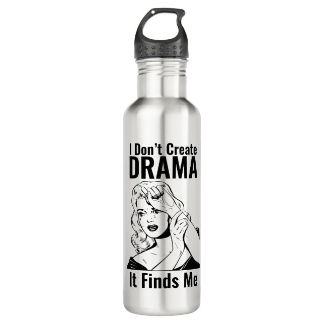 Retro Cry Frauen Drama Wasser Flasche Edelstahlflasche (Vorderseite)