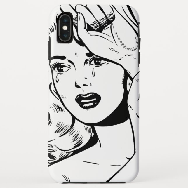 Retro Cry Frauengehäuse Telefon Case-Mate iPhone Hülle (Rückseite)