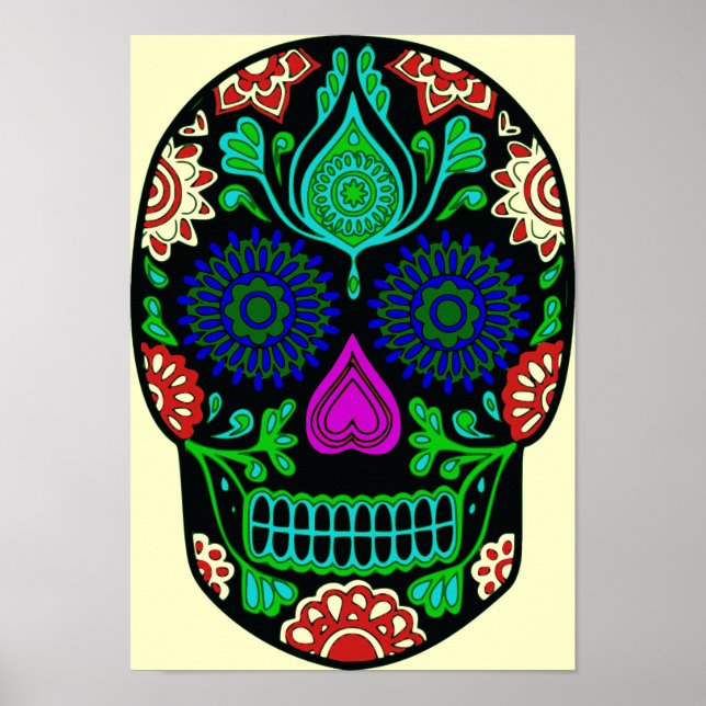 Retro Crystal Skull Poster (Vorne)