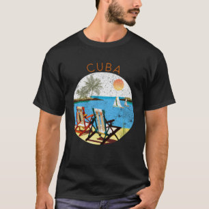 Retro-Cuba-Souvenir Urlaub am Strand im Vintage-Lo T-Shirt