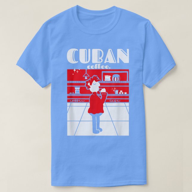 Retro Cuban Coffee Cafecito Espresso Lover Latte D T-Shirt (Design vorne)