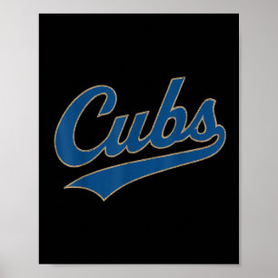 Retro Cubs Spitzname Vintage für Frauen Männer Jun Poster