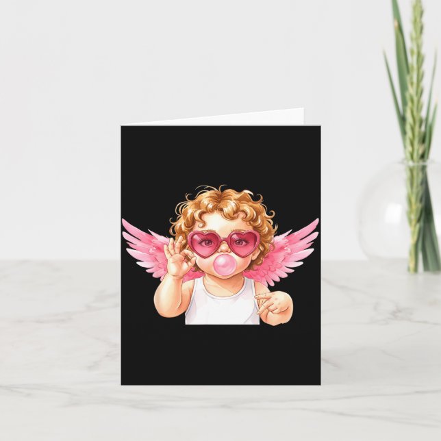 Retro Cud 67 Meme Bubblegum Funny Six Seven Valent Karte (Vorderseite)