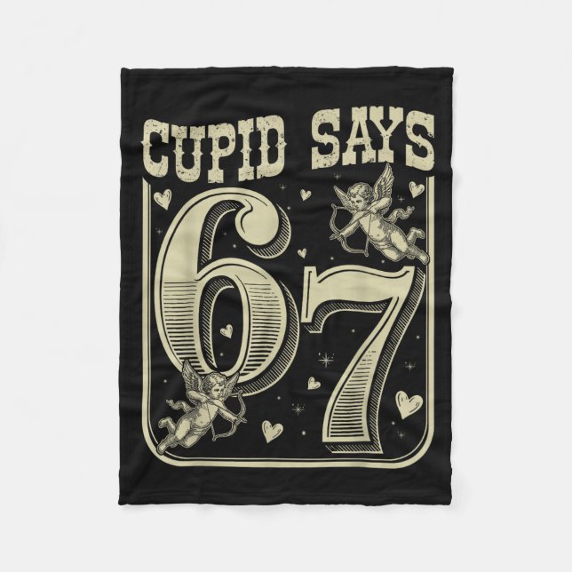 Retro Cud Says 67 Funny 67 Valentine Couple Matchi Fleecedecke (Vorderseite)