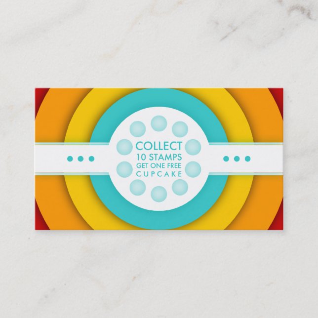 Retro CUPCAKE Briefmarke Treuekarte (Vorderseite)