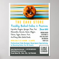 Retro Cupcake, Cakery, Cake Store Werbung